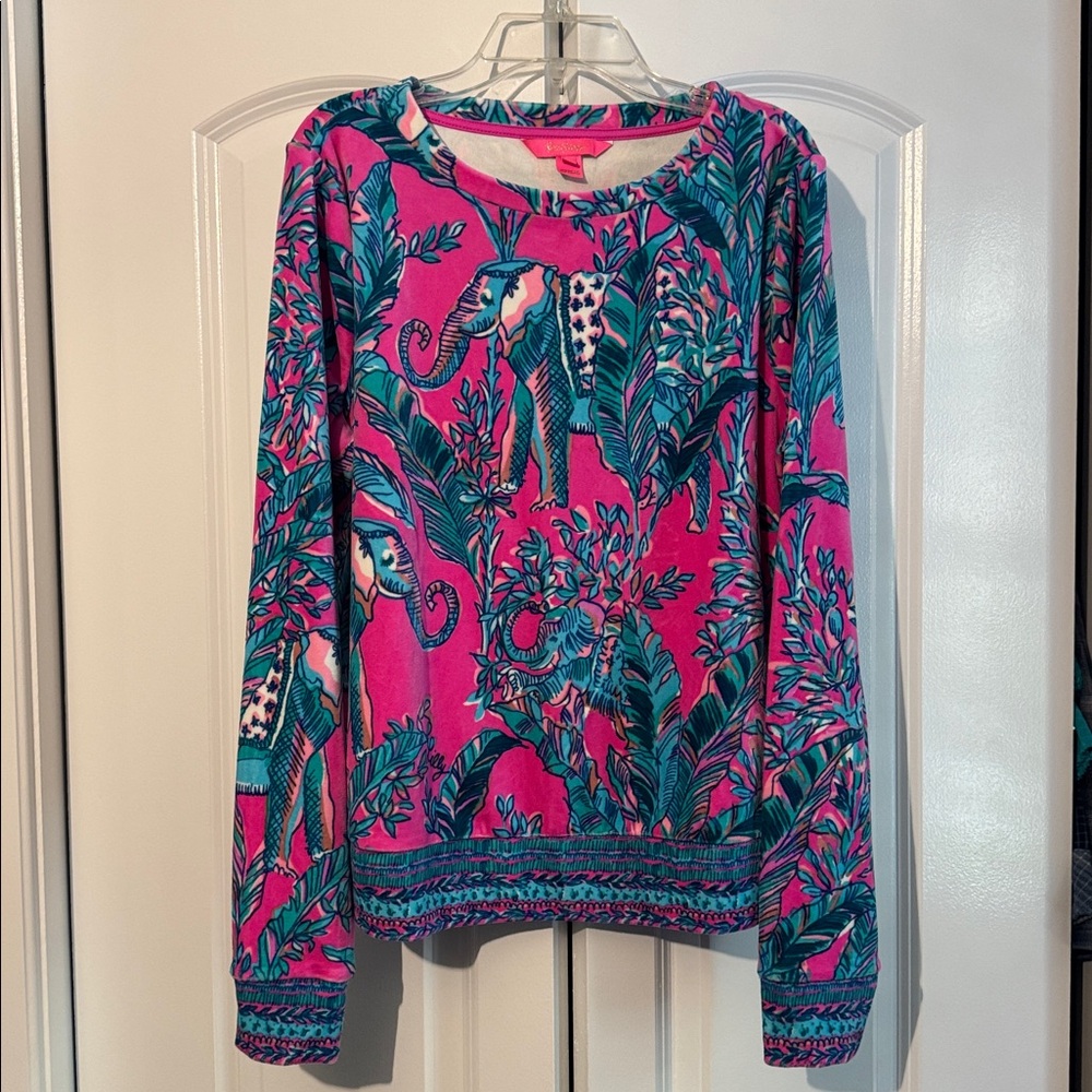 Lilly Pulitzer Pink and Blue Patterned Top